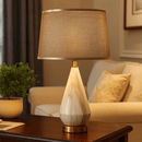 Minimalist marble and ceramic table lamp