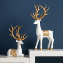 2 Pieces Geometric Reindeer Sculpture