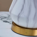 Minimalist marble and ceramic table lamp
