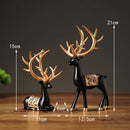 2 Pieces Geometric Reindeer Sculpture
