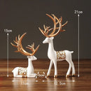 2 Pieces Geometric Reindeer Sculpture