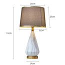 Minimalist marble and ceramic table lamp