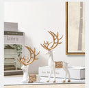 2 Pieces Geometric Reindeer Sculpture