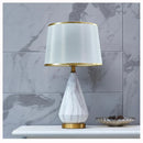 Minimalist marble and ceramic table lamp