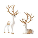 2 Pieces Geometric Reindeer Sculpture