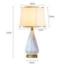 Minimalist marble and ceramic table lamp