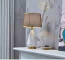 Minimalist marble and ceramic table lamp