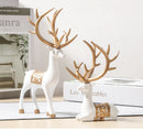 2 Pieces Geometric Reindeer Sculpture