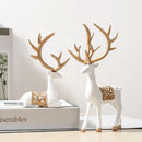 2 Pieces Geometric Reindeer Sculpture