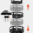360°Rotation Spice Rack Organizer Jar Cans for Kitchen Accessories Non-Skid Carbon Steel Storage Tray for Seasonings and Spices