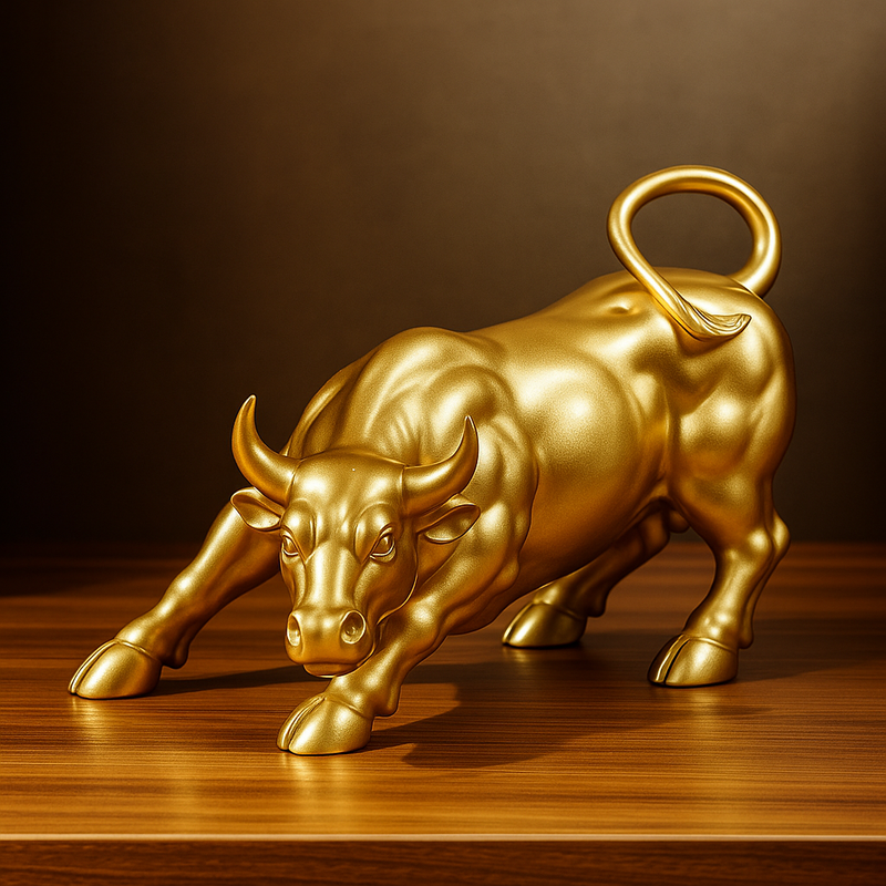 Escultura Touro Dourado Wall Street