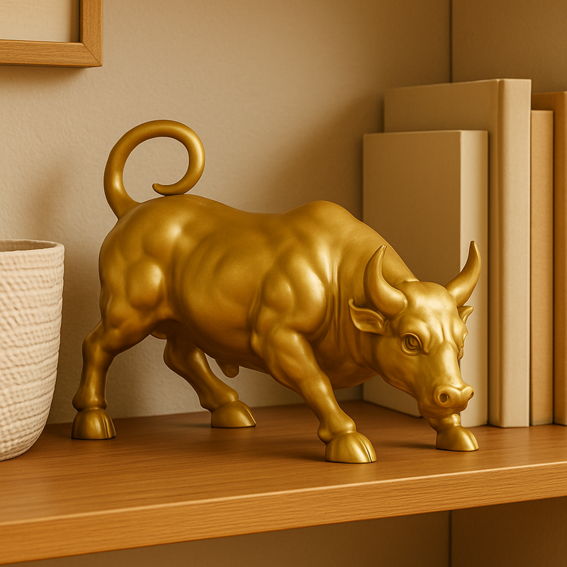 Escultura Touro Dourado Wall Street
