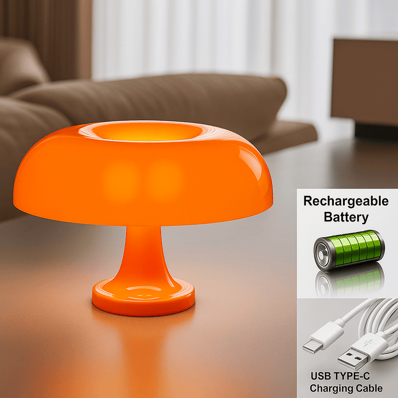 Minimalist mushroom table lamp