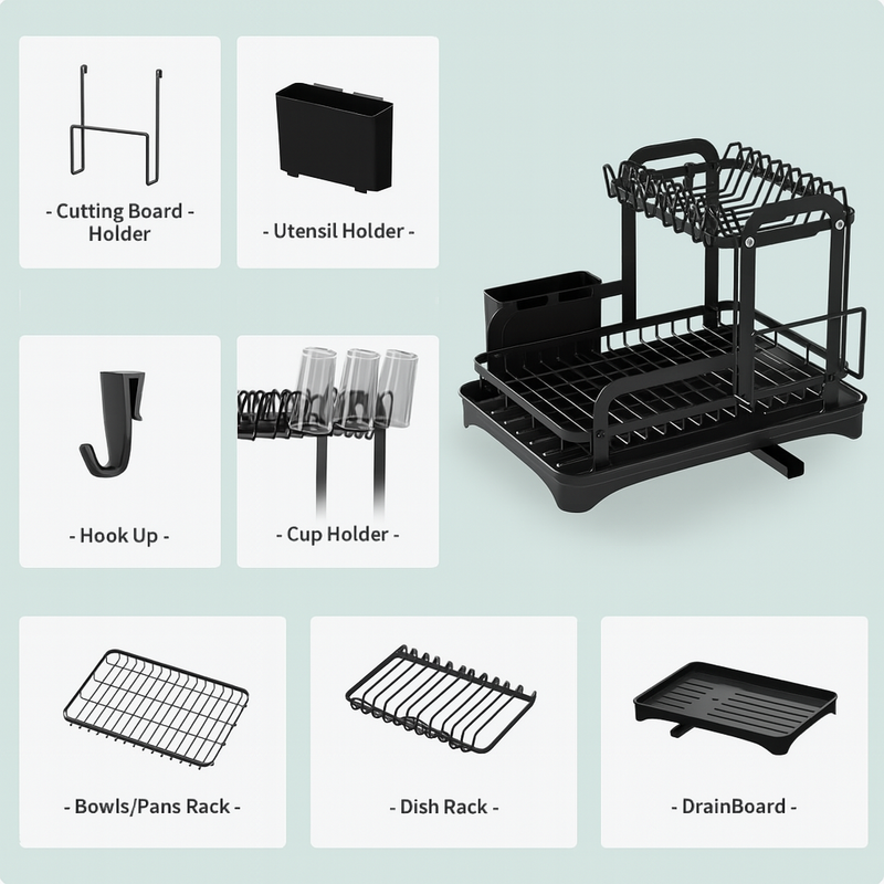 Multifunctional Dish Drying Rack - DryLine