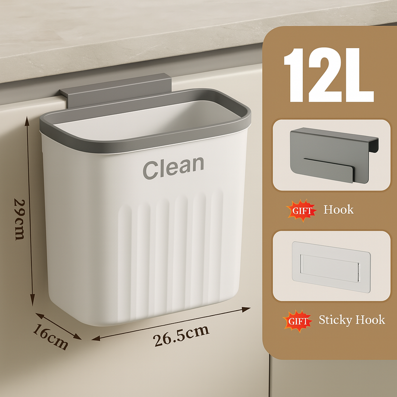 Hanging kitchen trash can