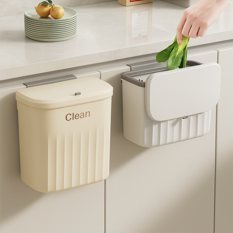 Hanging kitchen trash can