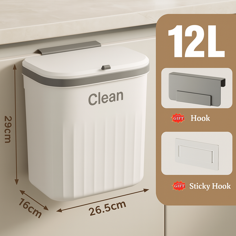 Hanging kitchen trash can