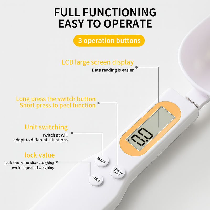 electronic kitchen scale spoon
