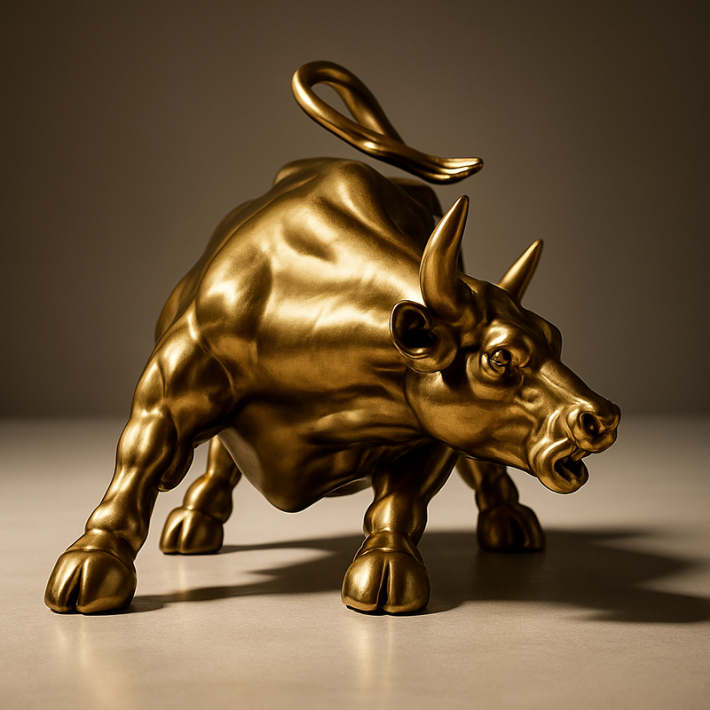 Escultura Touro Dourado Wall Street