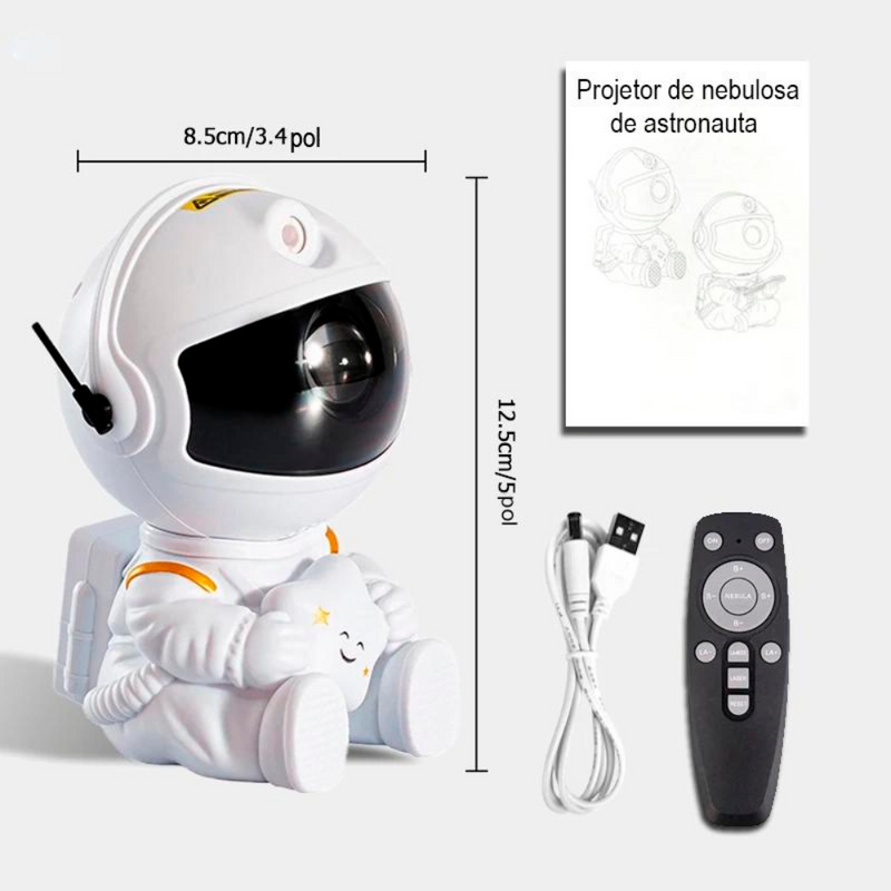 Astronauta Projetor De Luz Das Galáxias e Estrelas