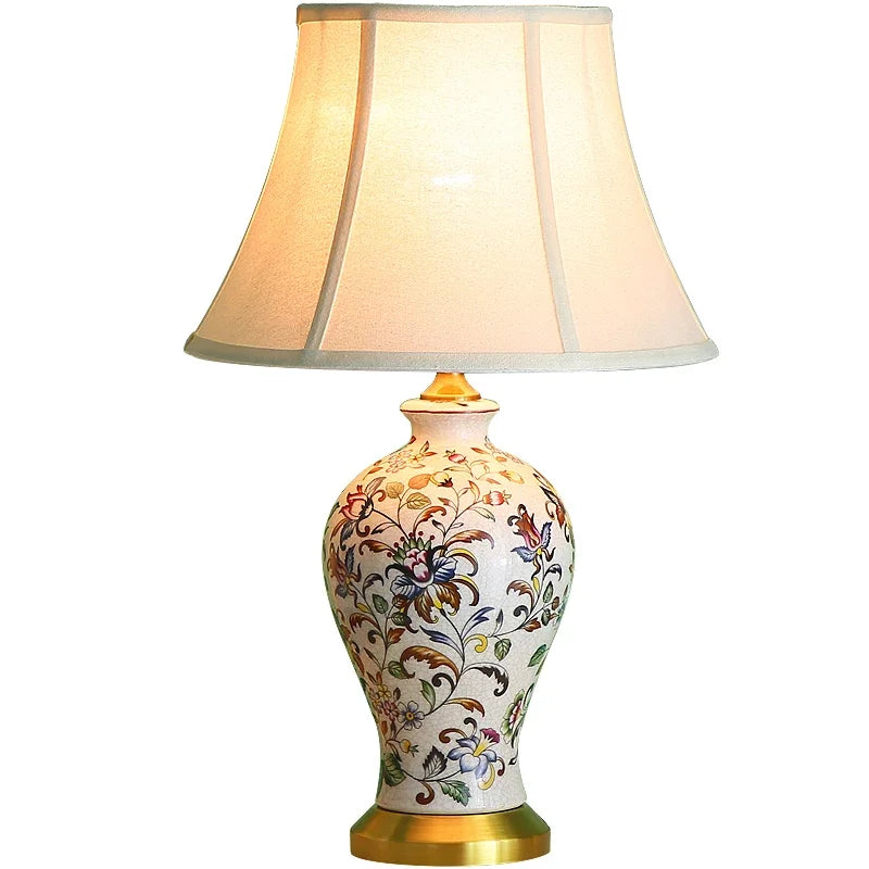 Retro Chinese ceramic table lamp