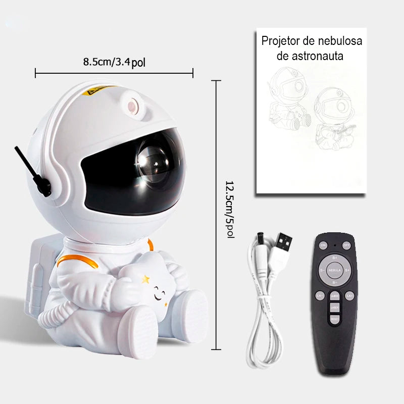 Astronauta Projetor De Luz Das Galáxias e Estrelas