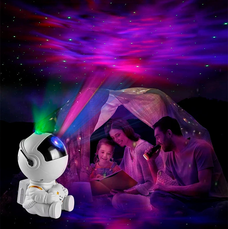 Astronauta Projetor De Luz Das Galáxias e Estrelas